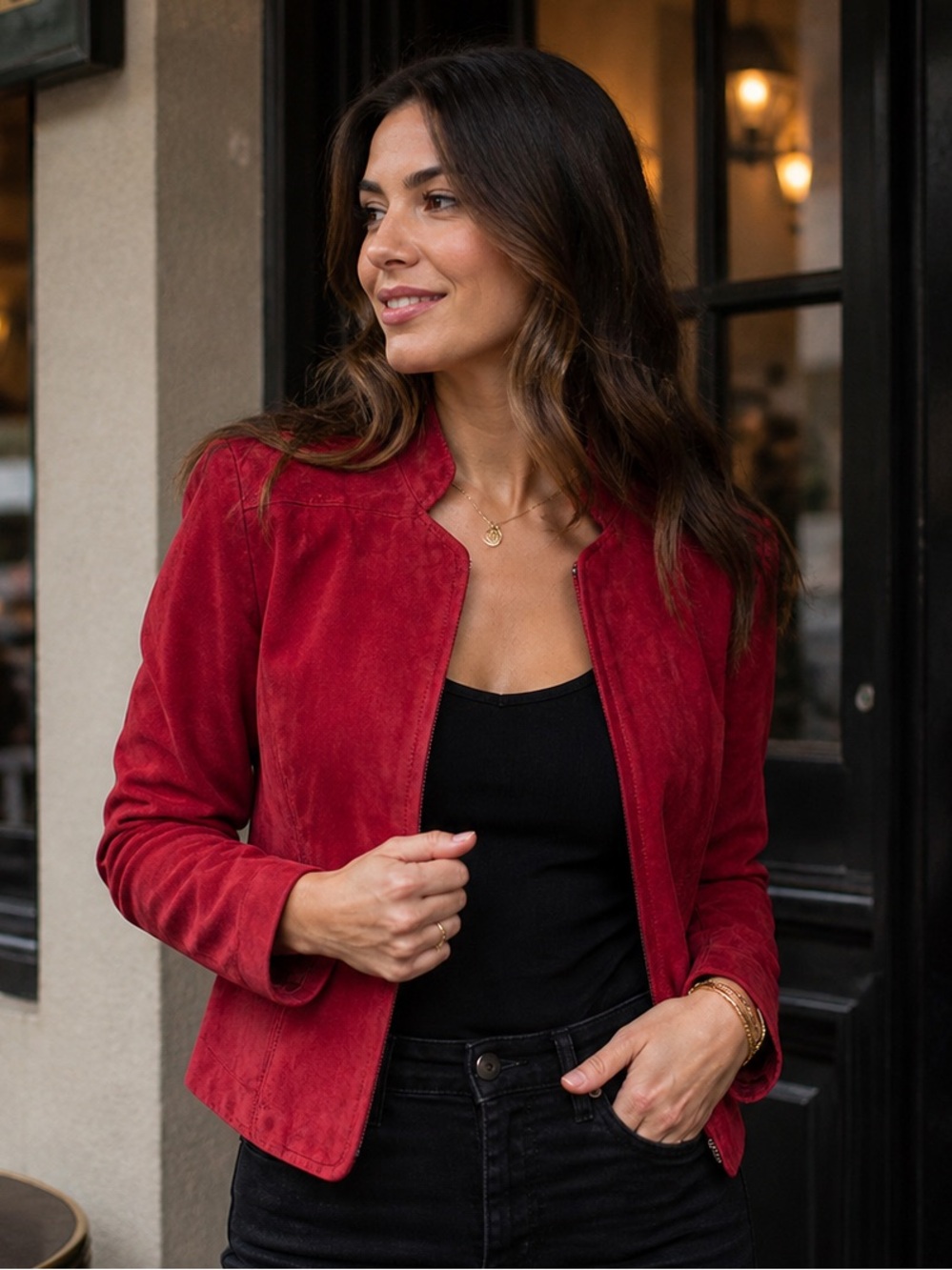 VTG Red Leather Jacket